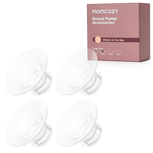 Momcozy Original Replacement Accessories for M5| M6| M9, Food-Grade Silicone & BPA Free, Original Breastfeeding Parts, Inserts 17mm, 4 Pack
