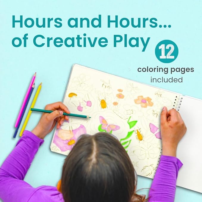 Cupkin Hello Bugs Sticker Book Activity for Kids, Toddler Airplane Travel Essentials, 500+ Bugs Stickers for Kids + 12 Scenes + 12 Coloring Book Pages, Bug Lover Gift, Children's Crafts Ages 2-8