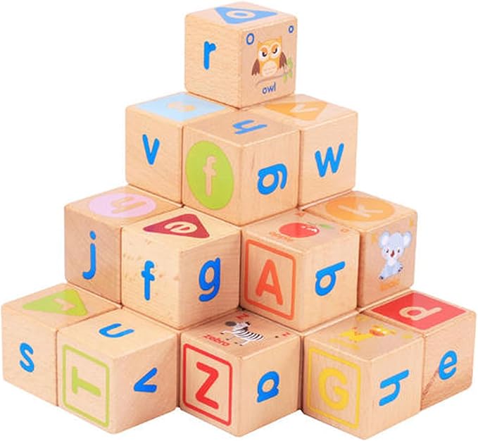 HOIGON 30 PCS 2 x 2 x 2 Inch Wooden Cubes Unfinished Wood Blocks, 5cm Natural Premium Square Blank Wooden Block for Craft Decorating Painting Carving Making DIY