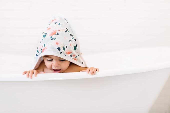 Copper Pearl Premium Knit Hooded Bath Towel with Terry Cloth Interior Leilani