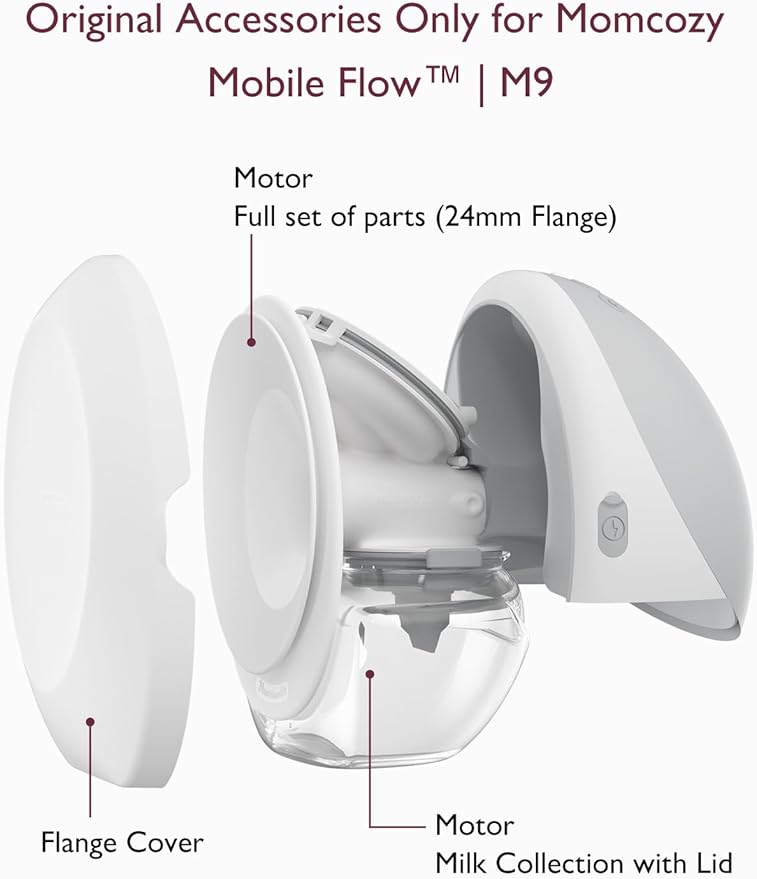 Momcozy Upgrade Original Replacement Accessories for Upgraded Mobile Flow | Upgraded M9,Original Upgraded M9 Breastfeeding Parts,Full Set Parts,1 Pack