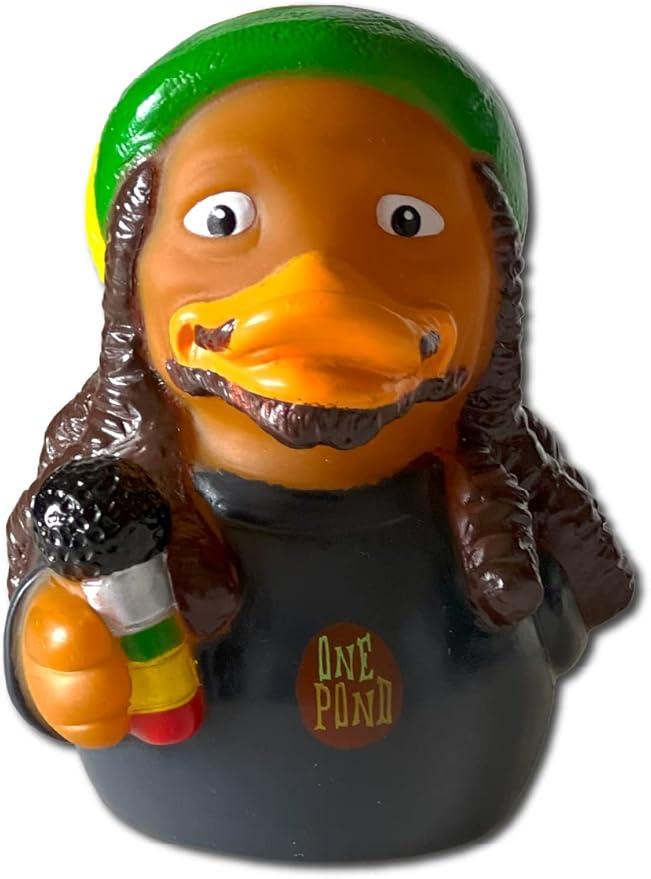 CelebriDucks - One Pond Rasta - Floating Rubber Ducks - Collectible Bath Toy Gift for Kids & Adults of All Ages