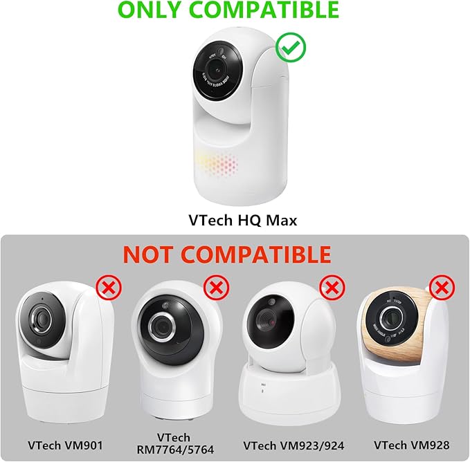 Adhesive Baby Monitor Wall Mount Compatible with VTech Advanced HQ Max, Ajustable Baby Monitor Stand Without Drilling and Wall Damage