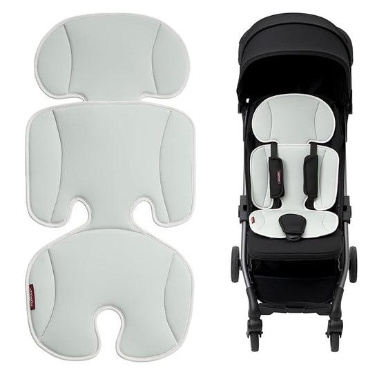 Momcozy Stroller Cooling Pad | Universal Soft Cooler Pad, Breathable & Adjustable Car Seat Liner | Detachable 2-Piece Cooling Cushion | Fits Strollers, Car Seat, High Chair, Bassinet, Swing