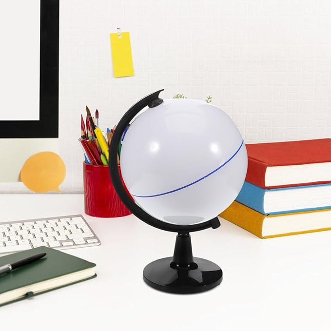 Diy Blank Globe Toy with Stand Rewritable Plastic Earth Model for Kids Geography Learning Interactive Educational Tool Creative Drawing Globe for Classroom and Home