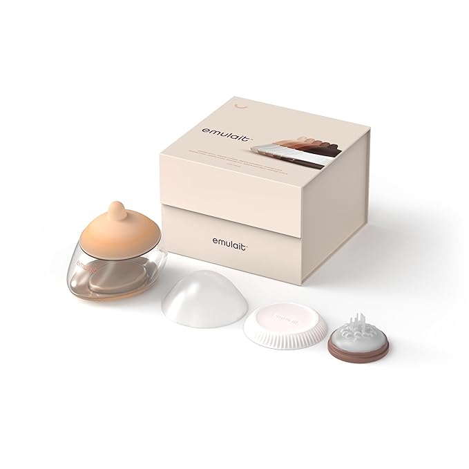 Emulait Anatomy Bottle Breast Shaped Baby Bottle - Light - Shape 1-Responsive Flow Valve