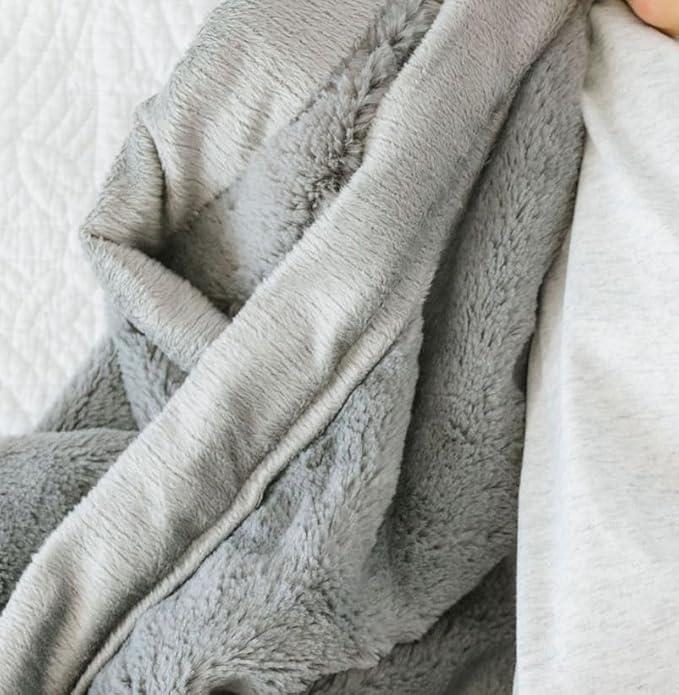 SARANONI Luxury Receiving Blankets for Babies | Ultra-Soft Lush and Boutique Quality Baby Blanket | Gray - 40” x 30”