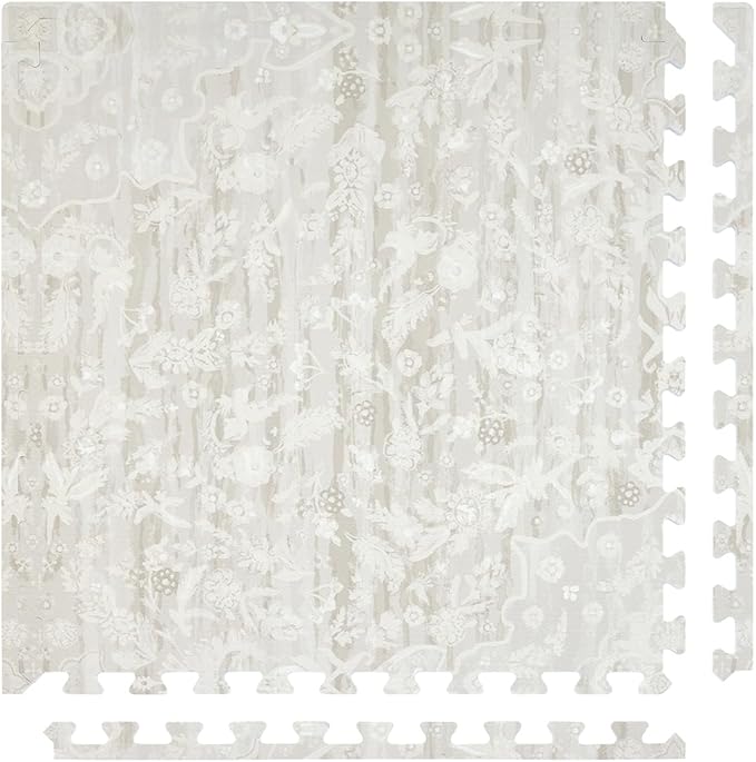 House of Noa Baby Play Mat – 4x6 Laurel Emile – Set of 6 Tiles – Cushioned EVA Foam Play Mat for Floor, Soft Interlocking Baby Crawling Mats for Hard Floors