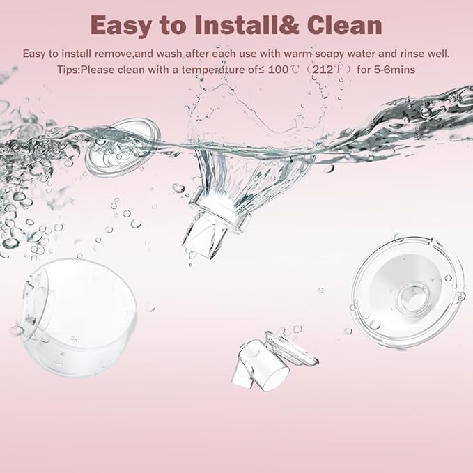 Two Full Milk Collector Cup Sets with 27mm Flange Compatible with Momcozy S12 Pro/S9 Pro Breast Pump, NOT for S9/S12, Replacement Pump Parts with Duckbill Valve, Flange, Diaphragm, Linker, Collector