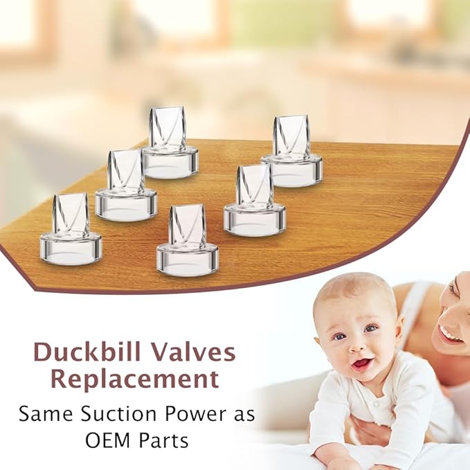 6pcs Duckbill Valves Compatible with Momcozy S12 Pro/S9 Pro/TSRETE S12/Kmaier S12 Wearable Breast Pumps Accessories,S12 pro/S9 pro/S12 Breast Pump Replacement Parts