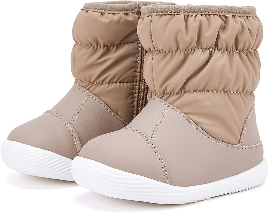 BMCiTYBM Baby Boy Girl Snow Boots Waterproof Winter Warm Booties Nonslip Lightweight Outdoor Shoes for First Walkers 6 9 12 18 24 Months(Infant/Toddler)