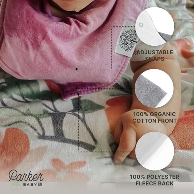 Parker Baby Bandana Drool Bibs 8 Pack Baby Bibs for Boys, Girls, Unisex - Soft & Stylish Teething Bibs for Babies