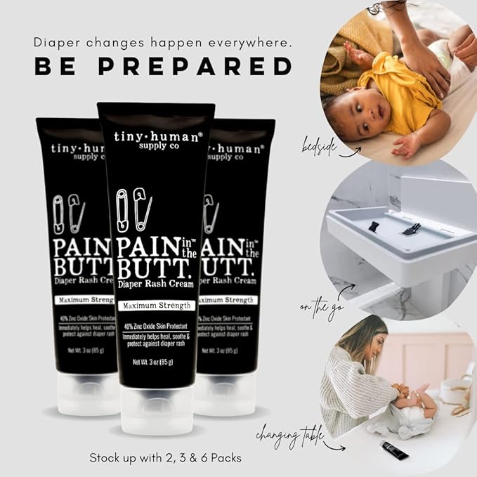 Nipple Crack & Pain in the Butt MAX Diaper Rash Cream (2PKS)