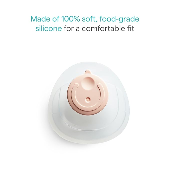 Munchkin Breast Milk Collector Cups with Storage Plug, Food Grade Silicone, BPA Free, 1.5 Ounces Each - Discreet & Comfortable, Leak Free, Breastfeeding Essential for Postpartum Moms, 2 Pack