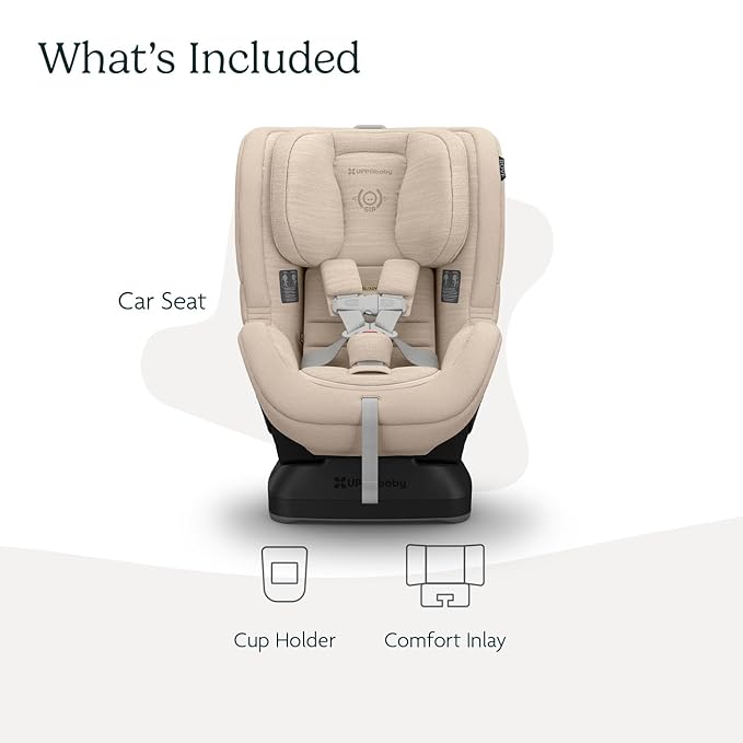 UPPAbaby Rove Convertible Car Seat - 2-in-1 Rear + Forward Facing - Quick + Secure 3-Step Install - Intuitive Safety Technology + Comfort Features - Cup Holder Included - Kavneer (Almond Mélange)