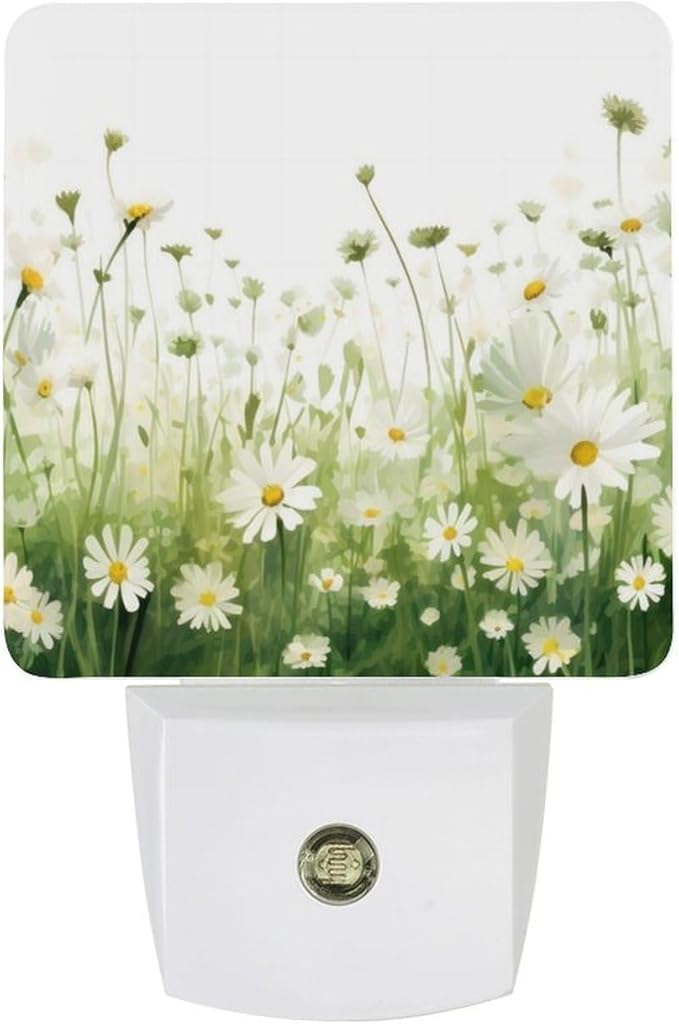 Flowers Night Light, Plug into Wall Decor Nightlights for Bedroom, Bathroom, Hallway, Kitchen, with Dusk to Dawn Light Auto Sensors LED Night Lights for Boys Girls Women Men Room Gifts