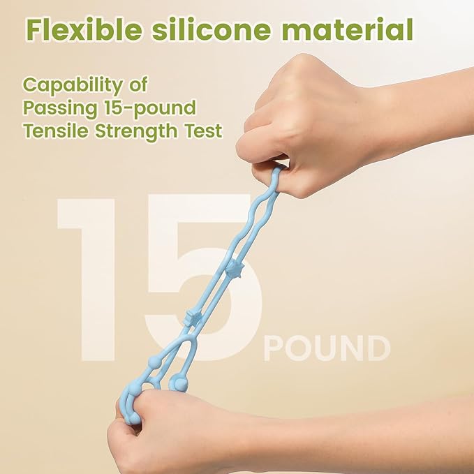 RTMOK Toy Straps for Baby,RTMOK Silicone Setpacifier Clip,Applies to Car Seat Toy,Teether Toy,High Chair,Stroller Accessories,Baby Toy Clips,Cribs,Rocking Chair