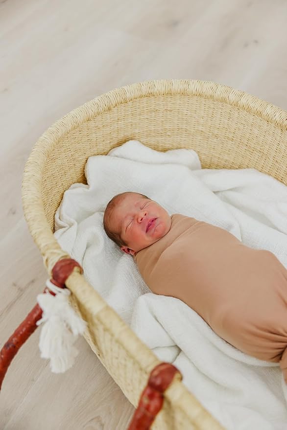 Copper Pearl Baby Swaddle Blanket - Premium Knit Baby Blanket, Large Soft Stretchy Receiving Blankets for Baby Boy and Girl, Swaddles for Newborn, Infant, and Toddler (Pecan)