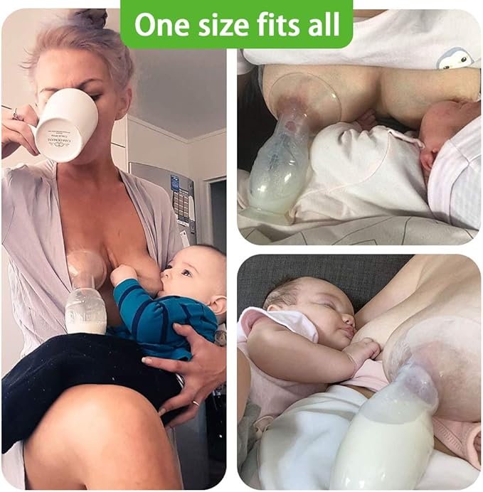 Haakaa Manual Breast Pump Silicone Breast Pump Milk Saver Milk Pump with Suction Base and Flower Stopper 100% Food Grade Silicone BPA Free (5oz/150ml) (White)