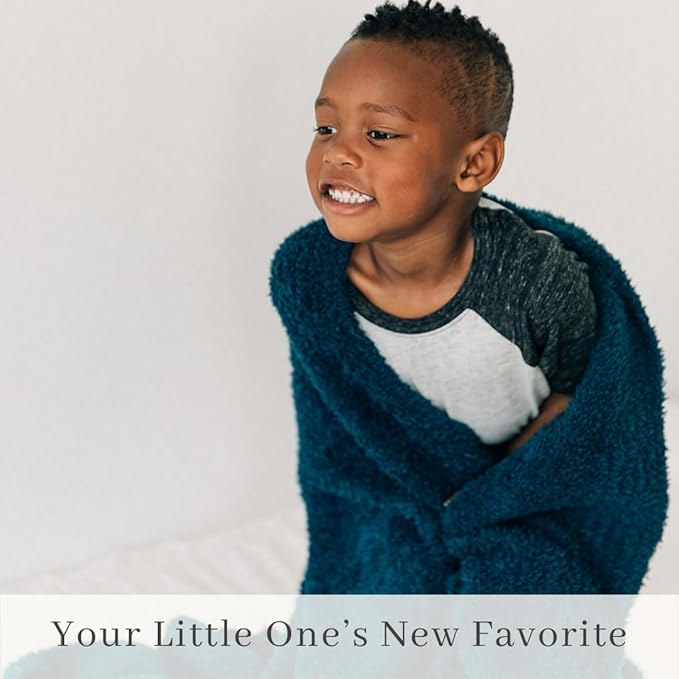 SARANONI Bamboni Baby Blanket | Luxury Plush Super Soft Blanket | Breathable Comfy Blankets for Kids and Teens | Nautical Blue - 40" x 60"