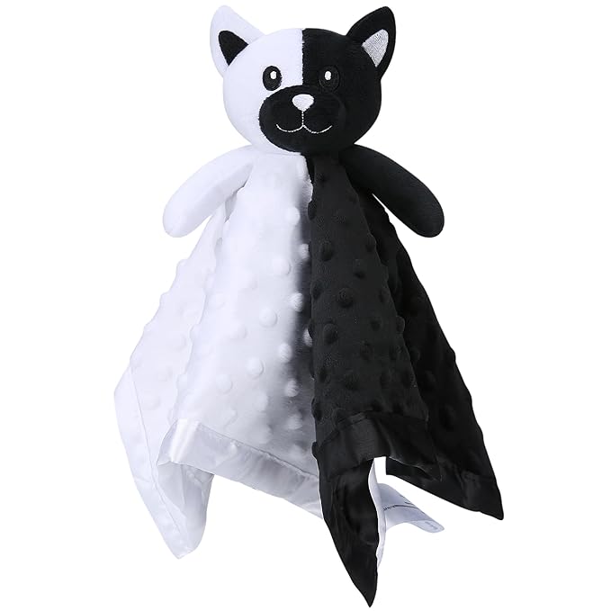 Pro Goleem Cat Loveys for Babies, Soft Security Blanket High Contrast Baby Toys for Newborn Stuffed Animals Baby Gifts for Boys and Girls, 16 Inch