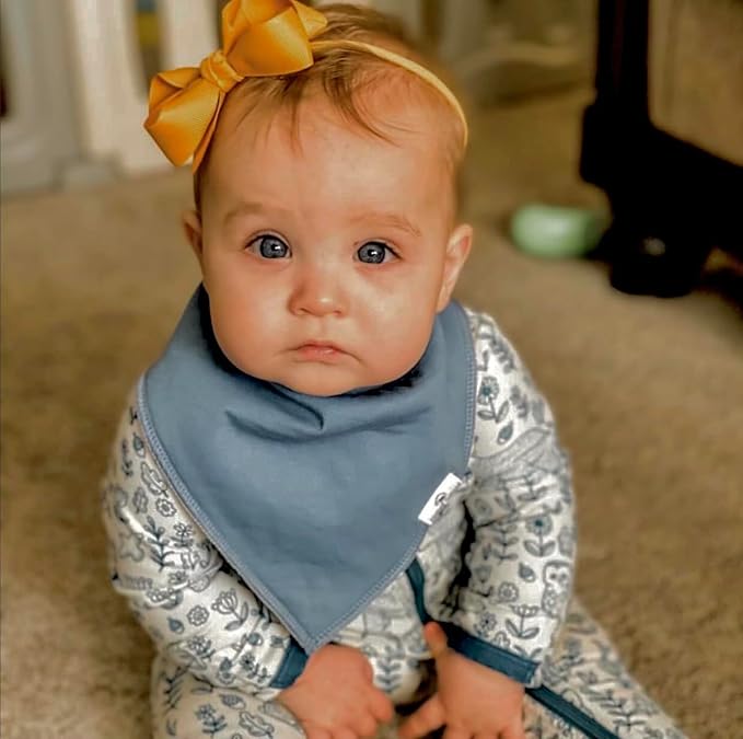 DiaperSquad's Baby Bibs for Drooling and Teething, Bibs for Boys, Baby Girl - Solid Cotton Baby Drool Bibs