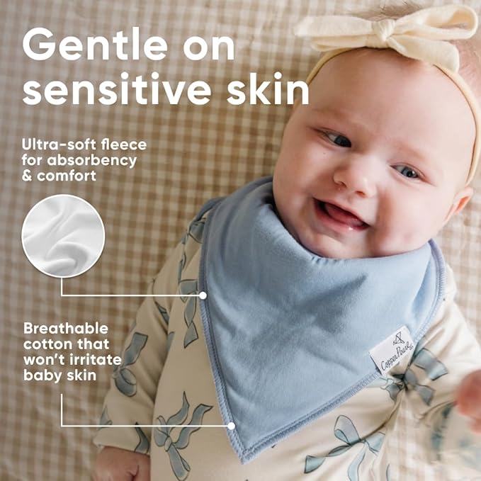 Copper Pearl Baby Bandana Drool Bibs for Drooling and Teething 4 Pack Gift Set Gemma in Tan