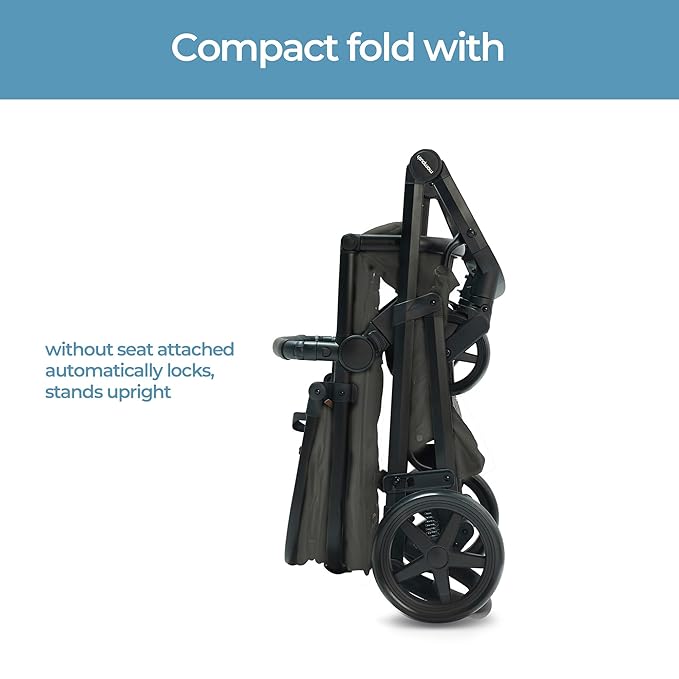 Mompush Baby Stroller, Convertible 2-in-1, Infant Car Seat Compatible, Includes Adapter - Sturdy Full-Size Infant Stroller for Family Adventures