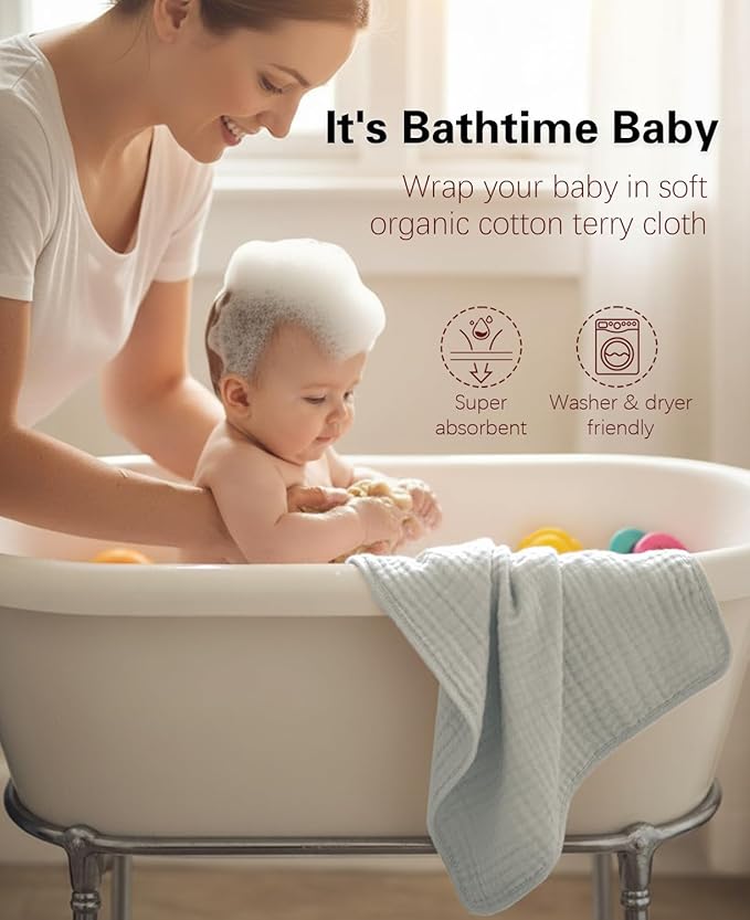 3-Pack Hooded Baby Towels for Newborn 100% Cotton Soft Babies Blanket Toddler and Kids Bath Towel Baby Essentials