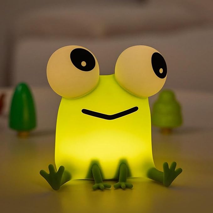 DREAMING MY DREAM Frogs Night Light,Dimmable Silicone Animal Nursery Night Light,Frogs Lamp Decor for Kids Room Bedroom,Birthday Christmas Unique Gift for Kids boy GirlsFrogs