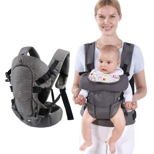 Baby Carriers Newborn to Toddler,Baby Carrier Wrap,Cozy Baby Holder Carrier Lightweight,Adjustable Baby Sling Support Carriers for Infant 7-45lbs Girl and Boy -All Positions,Shower Gift -Grey