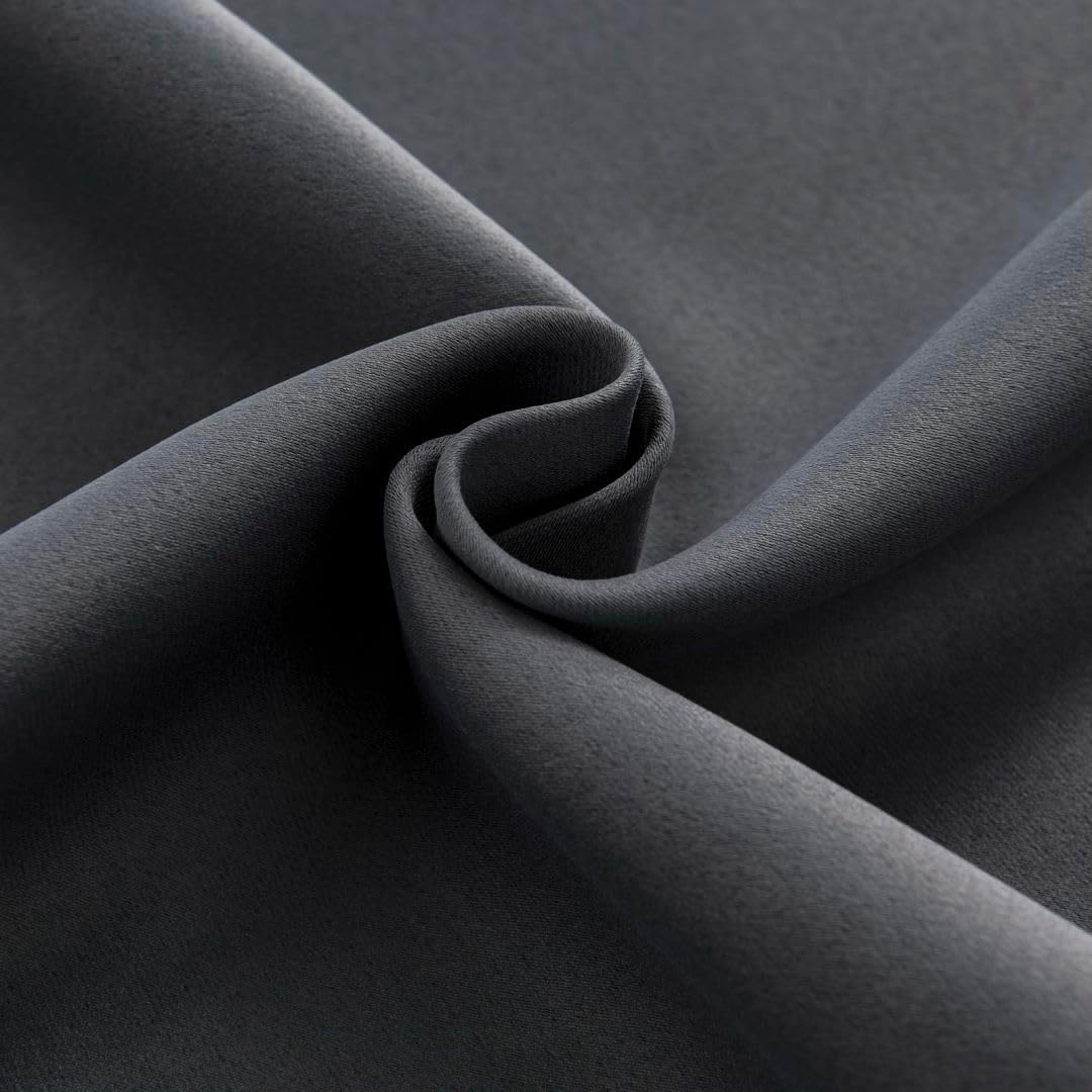 Joydeco Custom Blackout Curtains for Bedroom, 1 Panel Room Darkening Curtains & Drapes for Living Room Window Rod Pocket Back Tab (Custom Size,Dark Grey)