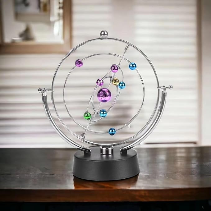 Solar System Planet Electronic Perpetual Motion Swing Balance Balls Office Desk Ornament Home Decoration Gift