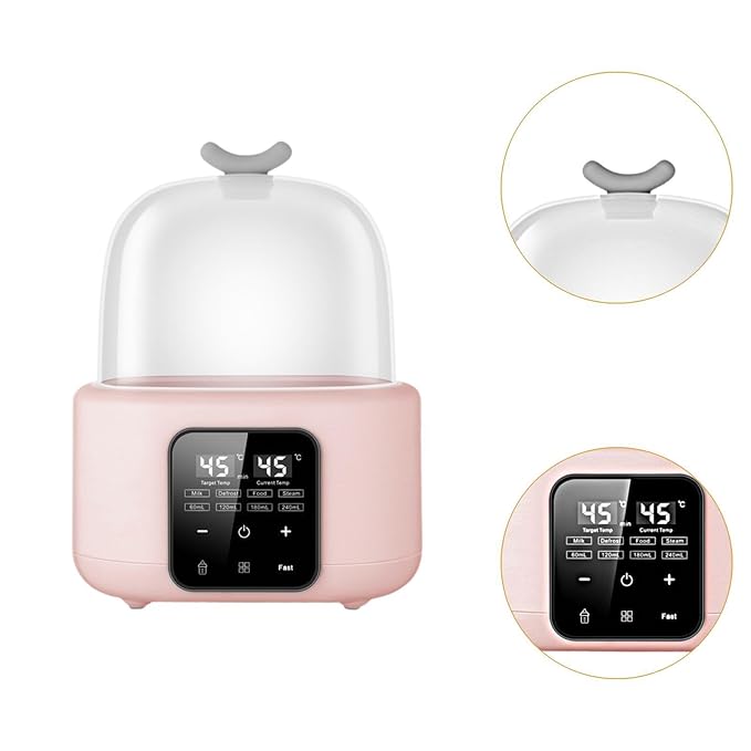 DYNWAVE Baby Bottles Warmer Bottle Sterilizer and Dryer Auto Resin Preheater Resin Supplies Milk Bottle Heater for Car Indoor Outdoor, Pink