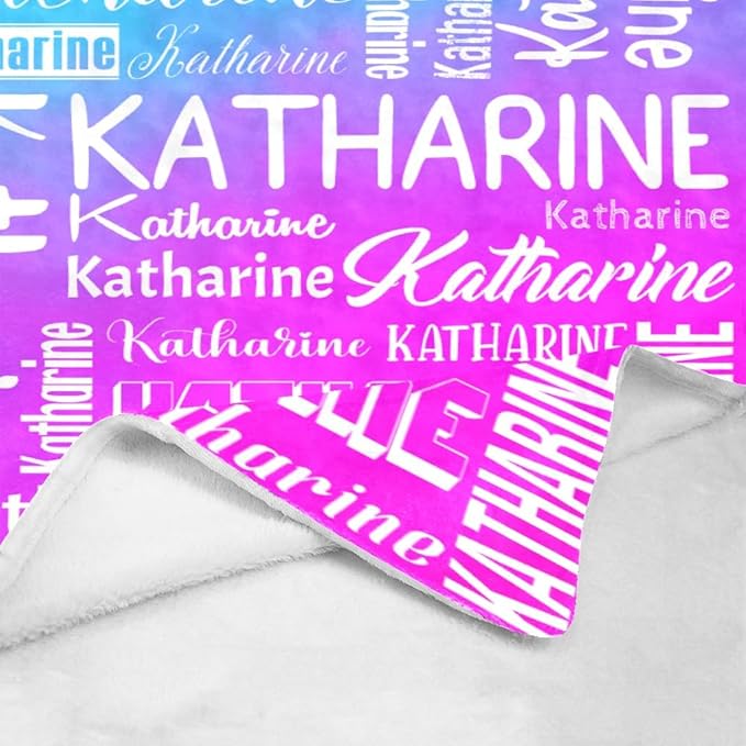 Personalized Blankets with Name Custom Blanket for Adult Kids Baby Customized Blanket Monogrammed Blankets Gifts for Women Men Girls Boys