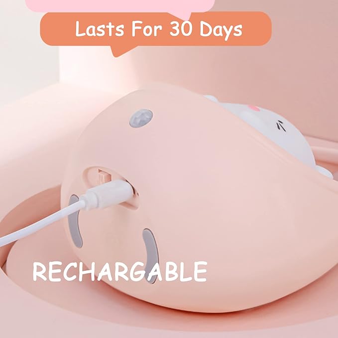 TriPro Cute Kitty Motion Sensor Night Light Wall Lamp,Rechargable,Bedroom Decoration for Kids Baby Toddler Teen Gift (Blue)