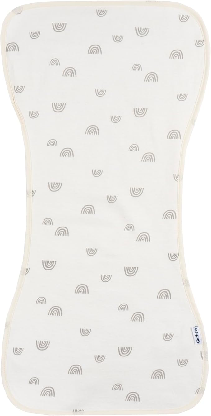 Gerber Baby Unisex Burp Cloths 60-Pack, Pink Rainbows, Size 10.5" x 21"