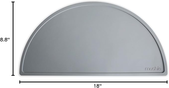 mushie Silicone Placemat for Kids | BPA-Free Non-Slip Design (Stone)