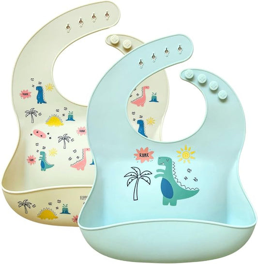 Hippypotamus Silicone Baby Bibs - Soft Waterproof Bibs for Babies & Toddlers
