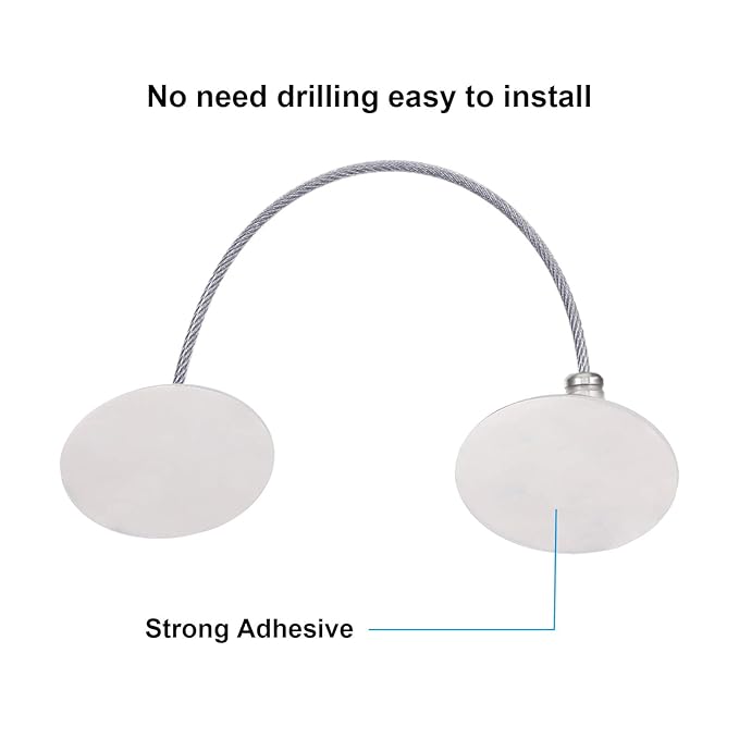 Hotop 4 Pack Cabinet Locks with Keys Mini Fridge Refrigerator Locks for Kids Toddlers Self Adhesive Child and Baby Proofing Safety for Deep Freezer Drawers Doors Latch(White)