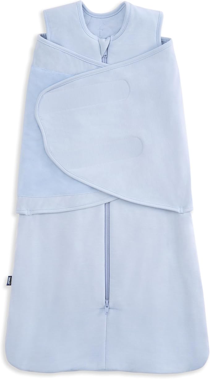 HALO SleepSack SuperSoft Swaddle, Cozy Bamboo Viscose, 3-Way Adjustable Swaddle, 2 Way Zipper, 2 TOG