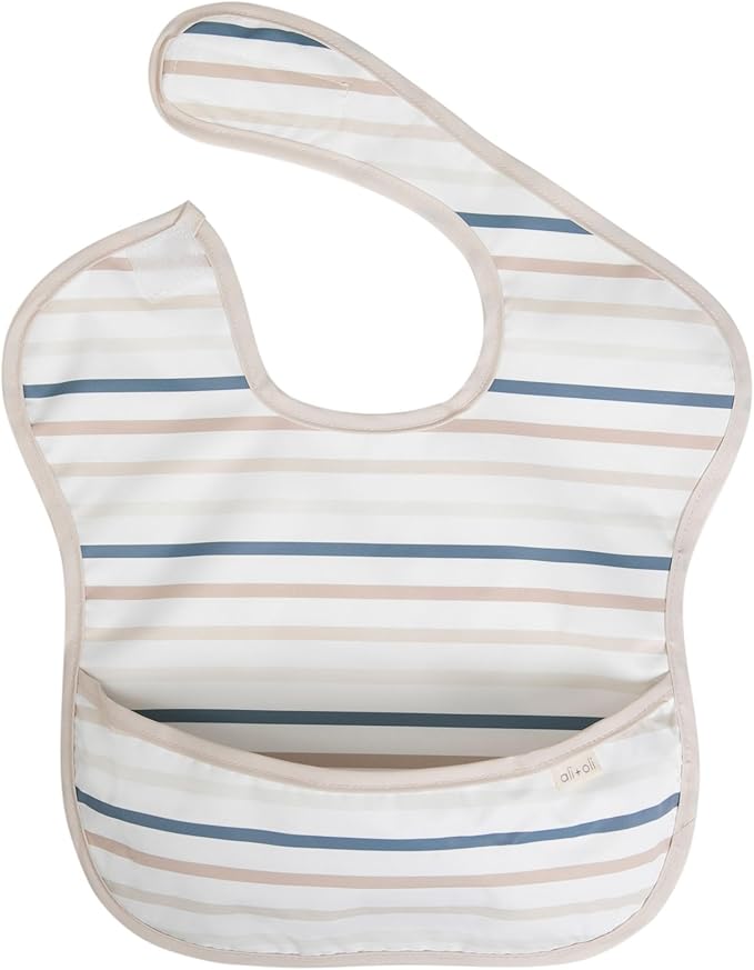 Ali+Oli Smock Bibs for Babies, BPA-Free Oeko-Tex Certified, Waterproof Baby Smock, Machine Washable, Toddlers Ages 6m+