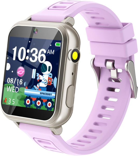 Smart Watch for Kids Ages 4-12, 24 Puzzle Games HD Touch Screen Camera Alarm Clock Birthday Gift for Girls 6-9 Years Old