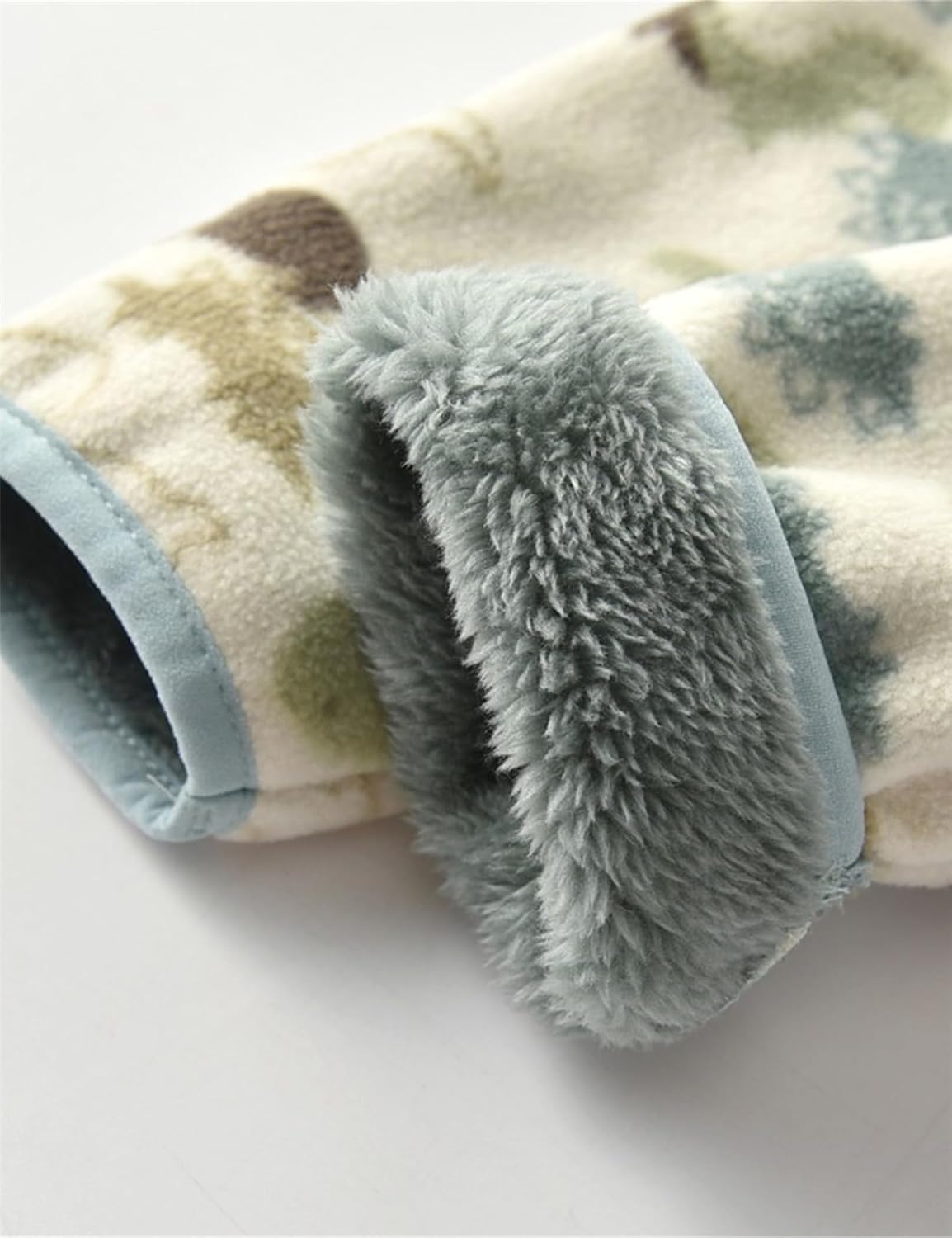 Kids Printed Polar Fleece Jacket Toddler Baby Boys Girls Autumn Winter Warm Sherpa Lining Outerwear Soft Lightweight