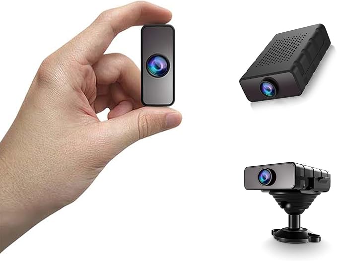 Security Camera, Nanny Cam Hidden Camera for Home | Smart Indoor Security Camera with Free Cloud & SD Storage, WiFi or No WiFi Cam for Baby/Pet/Nanny Monitoring, Portable Design