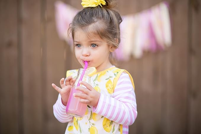 BapronBaby Fresh Lemon Bapron - No Neck Tie Safer Bib for Baby & Toddler - Soft Waterproof Stain Resistant - Machine Washable - Sz Baby/Toddler 6m-3T