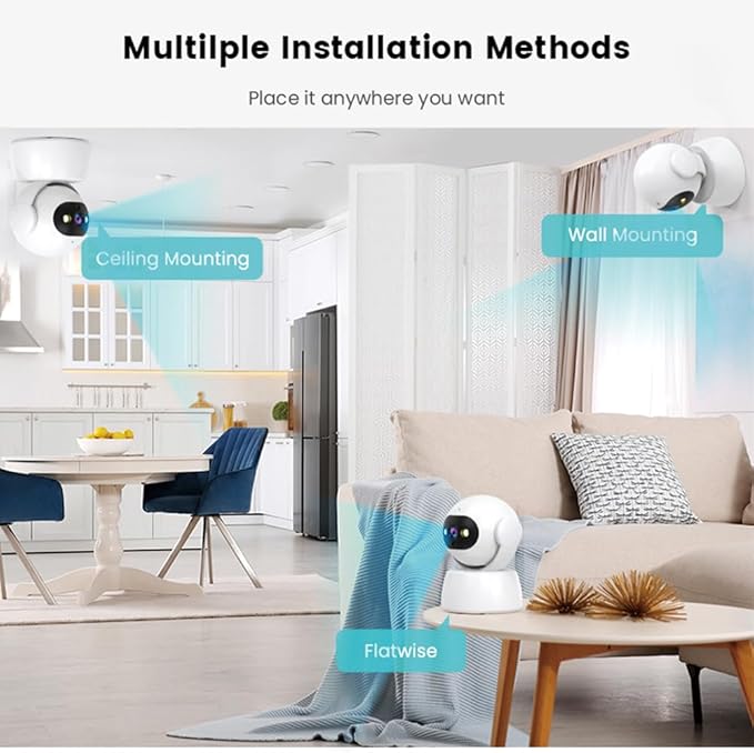 2K Security Camera Indoor, 5G/2.4G Wireless WiFi Indoor Camera for Home Security, Baby Monitor, Elderly/Pet cam, Motion Detection, 2-Way Audio, Cloud & SD Card Storage, Compatible with Alexa