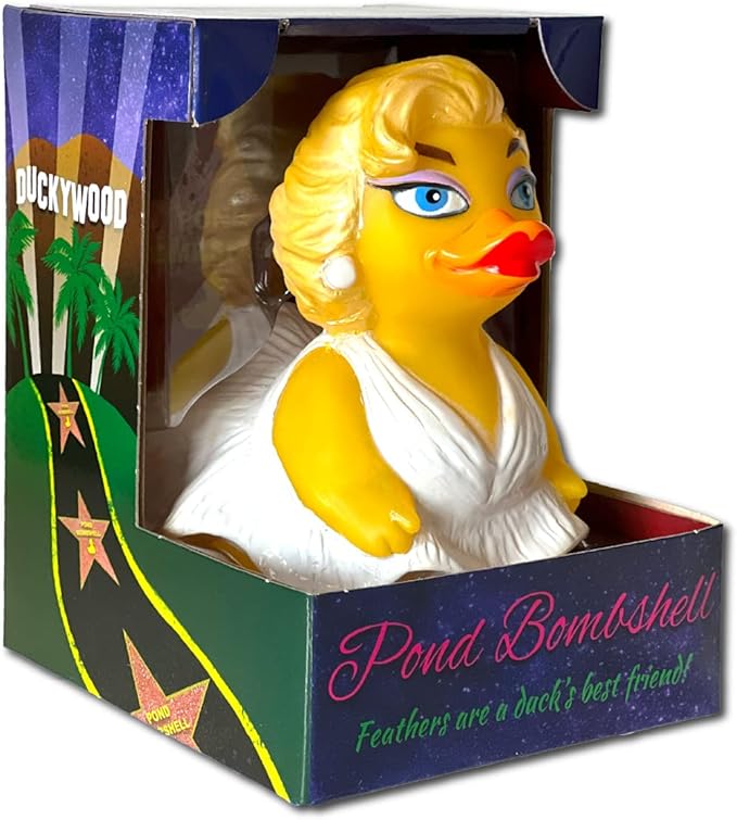 CelebriDucks - Pond Bombshell - Floating Rubber Ducks - Collectible Bath Toy Gift for Kids & Adults of All Ages