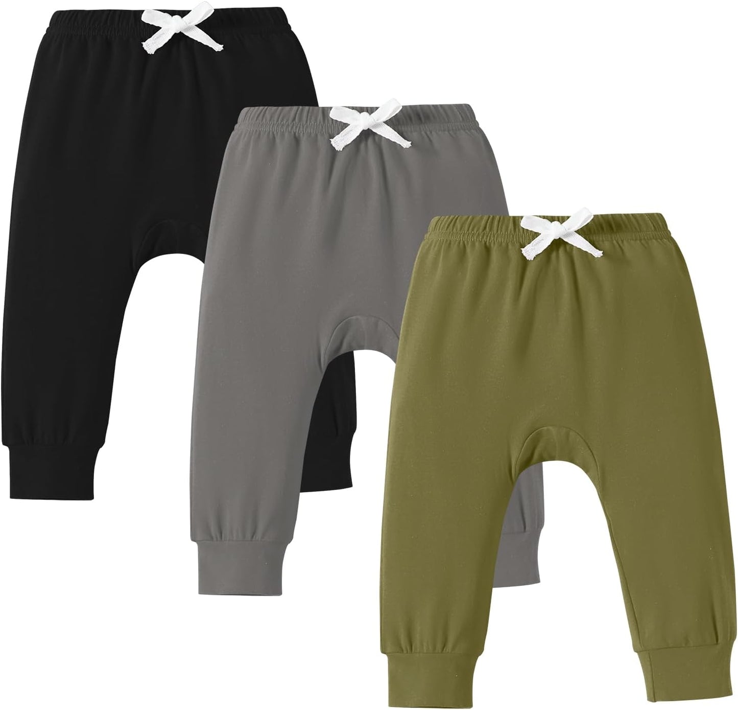 DREAM BUS Pack of 3 Toddler Jogger Pants with Pocket Toddler Boy Sweatpants Baby Boy Pants Infant Newborn Leggings