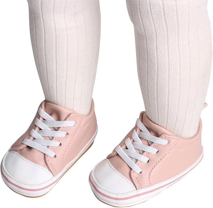 LONSOEN Baby Girls Boys Loafers Prewalker Dress Crib Shoes